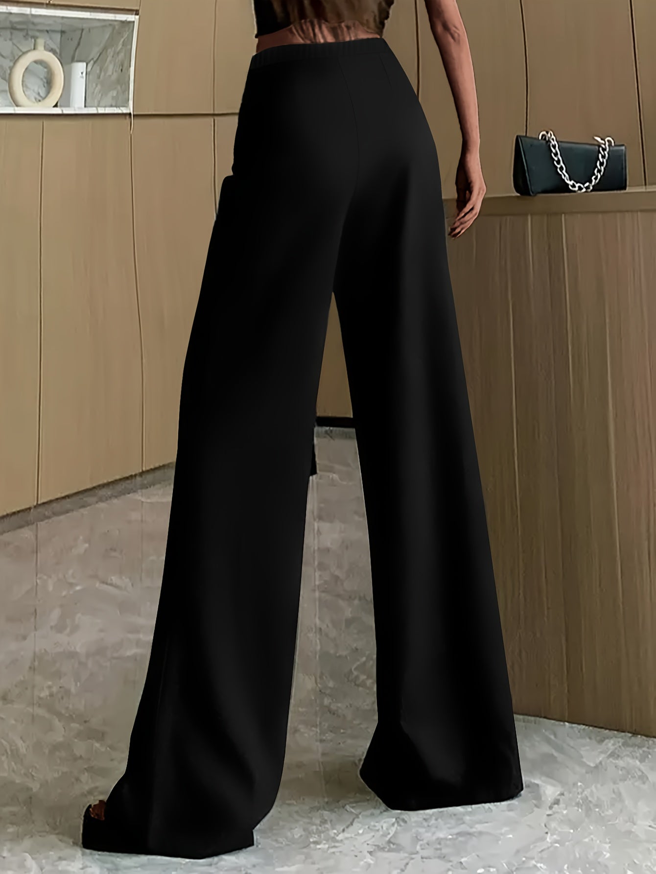 Women Casual Loose Long Pants Asymmetrical Pocket Zip Button Design Stylish Versatile Trousers